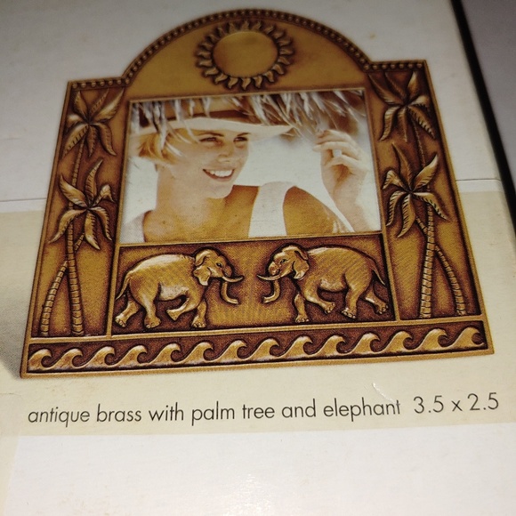 Fetco Other - Fetco 3.5 x 2.5. Antique Brass w Palm Tree + Eleph Sale